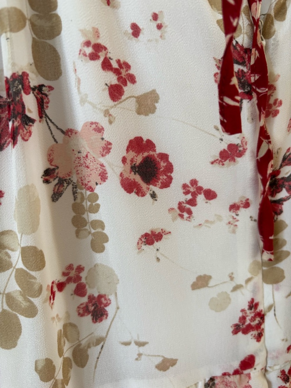 Kensie Cream Floral Midi Dress with Pink Bouquet Print - Picture 5 of 9